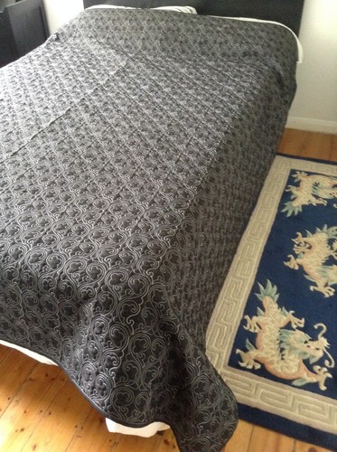 Bedspread cloud scroll - bedspread,