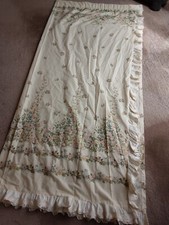 Single Curtain Frill Trim Floral County House 76"×80" Drop
