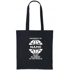 Florist Personalised Tote Bag Gift Birthday Christmas Add Name
