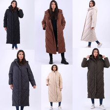 Womens Ladies Long Winter Coat