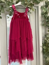 Monsoon Girls Netted/Embellished Party Dress age 7-8 years