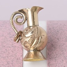 Antique Victorian Water Pitcher Yellow Gold Filled Watch Fob Charm Pendant