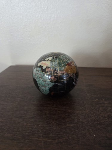 Gemstone globe paperweight - gemstone,