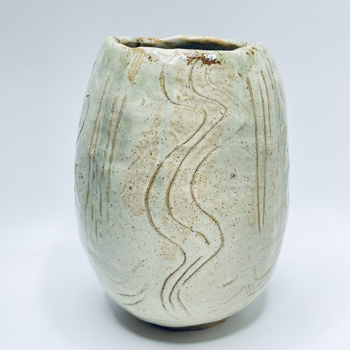 Studio pottery vase - pottery,