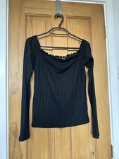 Off the Shoulder Black Bardot