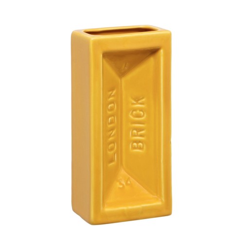 London brick vase yellow - london, yellow-