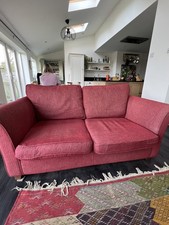John Lewis Red Two Seater Sofa