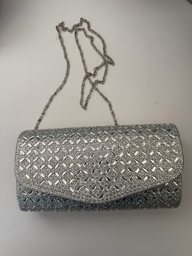 Silver party purse - purse, bag