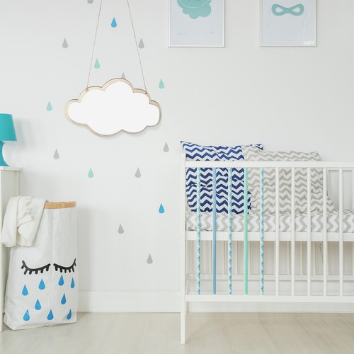 Wall mount cloud mirror - mount, kids