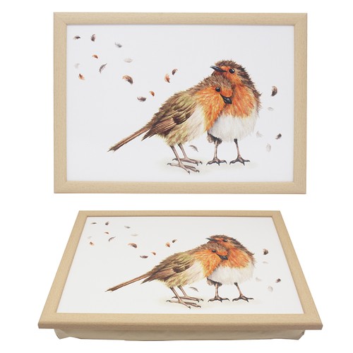 Cushioned laptray robin love - cushioned,