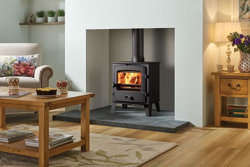 Stovax county wood - 5, burning