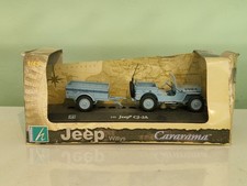 Cararama Jeep Willys CJ-2A 1:43 Scale Military Vehicle With Trailer