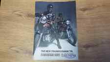  TRIUMPH SALES BROCHURE POSTER T140E BONNEVILLE TR7 1979 - TRI-SB-79