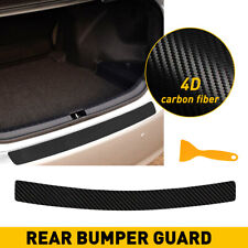 Car Rear Boot Bumper Sill Carbon Fiber Protector Plate Trim Strip Cover Guard 1x