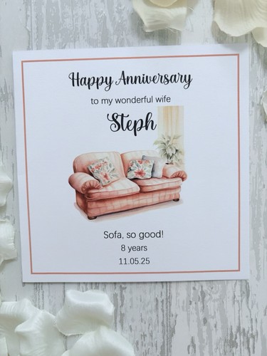 Personalised anniversary card - personalised,