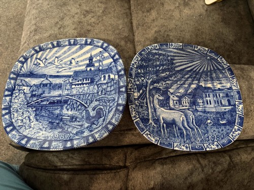 Fab blue white china - white, plates