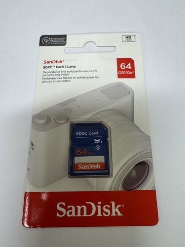 Sandisk 64gb card sdxc - 64gb, sdhc