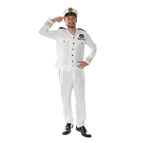 Mens white sailor costume - white,