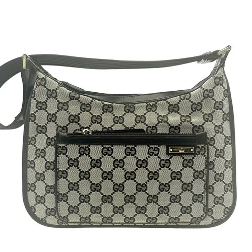Gucci canvas black leather - canvas,