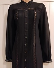 High Use By Claire Campbell Black Shirt Dress. UK 12
