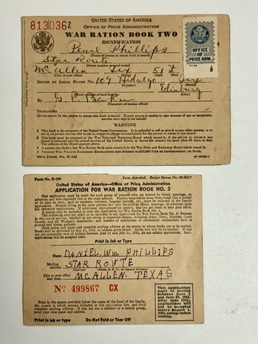 Ww2 1943 war ration book - book, 2