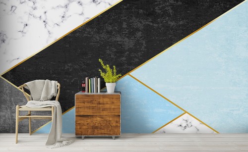 Marble geometric wallpaper - 3d,