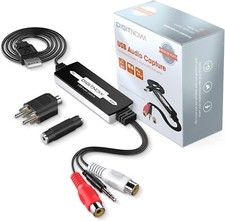 USB Audio Capture Card Grabber for Vinyl Cassette Tapes to Digital MP3 Converter
