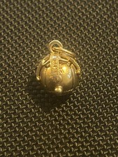 9K Gold Sterling Masonic Miniature Orb, Fob, Fold Out Cross 3.676g