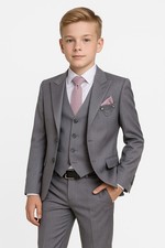 Sirri Boys Twill Weave Suit Set 4-Piece & 7-Piece Pageboy Formal Outfit Age 1-1