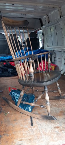 Large vintage wooden rocking - large,