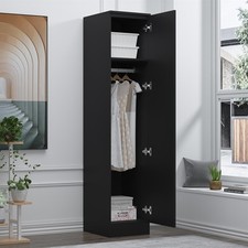 1 Door Wardrobe - Black Gloss