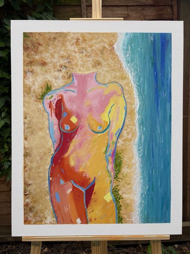 Saltwater blues oil painting - oil,