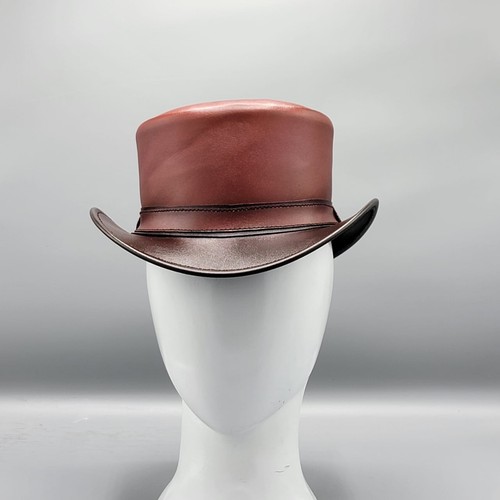 Handmade brown leather top - brown,