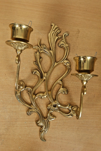 Vintage polished brass ornate - vintage,