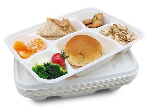 Compartment bagasse plates - compartment,