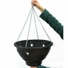 T&M Large 30cm BloomAround Garden Flower Hanging Plant Pot Baskets With Chains
