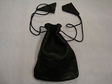Leather Drawstring Pouch for