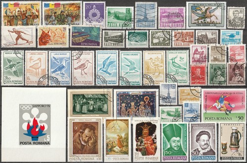 Romania lot with mint block - romania,
