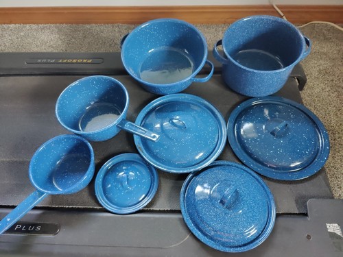Lot blue speckled - 8,