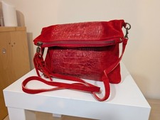 ITALIAN RED LEATHER SUEDE