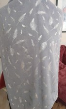 Grey & Silver Leaf Patterned Scarf/Shawl