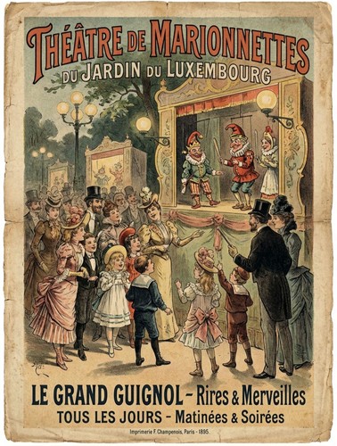 French marionette puppet - french,