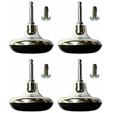 Chrome Glides Feet Legs Castors & Inserts For Divan Bed Base Sofa Settee Chair