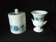 WEDGEWOOD Clementine Bone China Urn Shaped Posy Vase & Trinket Box