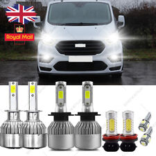 For Ford Custom Transit Xenon LED 6000K White Headlight Fog Side Lamp Bulbs Set