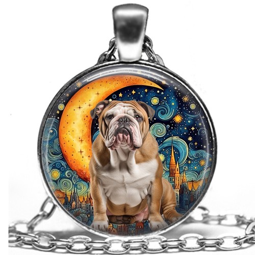 English bulldog necklace - bulldog,