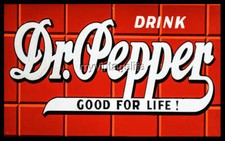 DR. PEPPER DRINK NOT FOOD 2" x