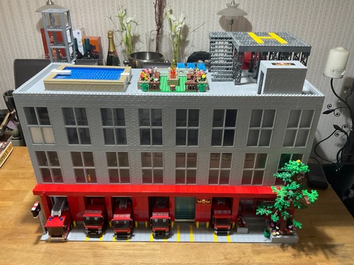 Custom lego city fire - fire, station