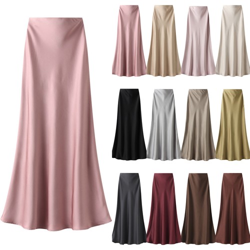 Womens satin silk long bodycon - silk,