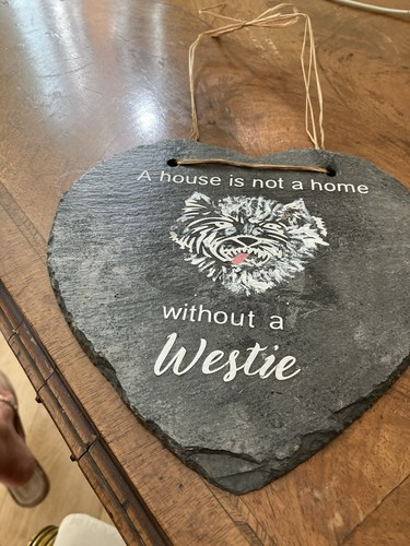 Heart hanging slate plaque - heart,